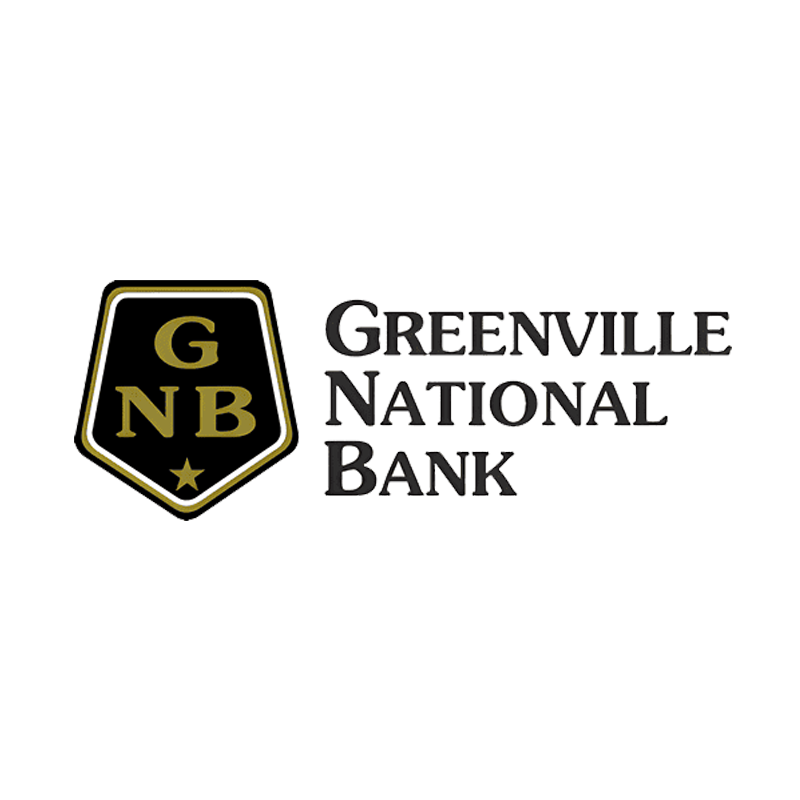 Greenville national bank logo on a white background