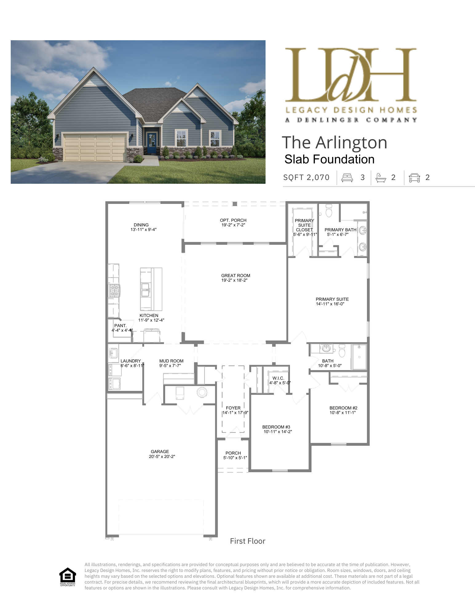 Arlington Slab Floorplan