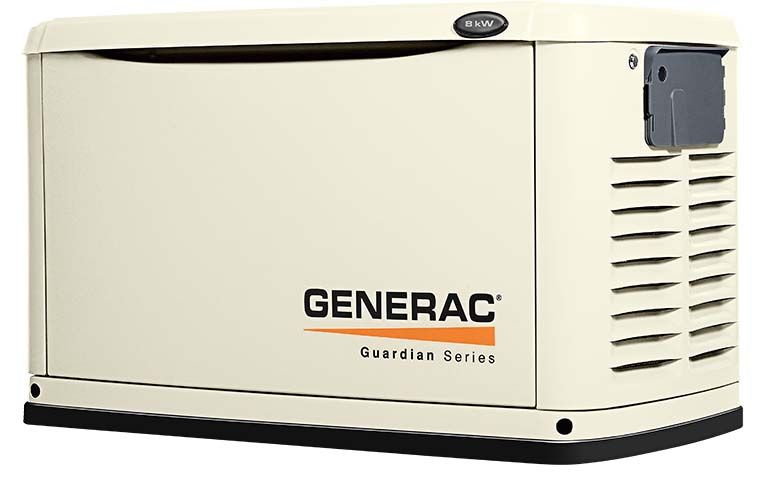 A generac generator is shown on a white background.