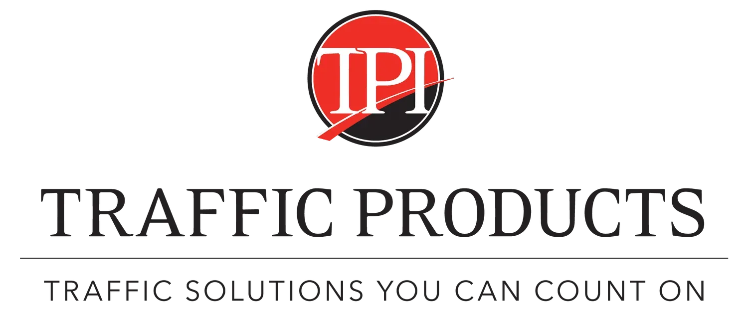 TPI Traffic Products logo with red and black emblem and tagline “Traffic Solutions You Can Count On”