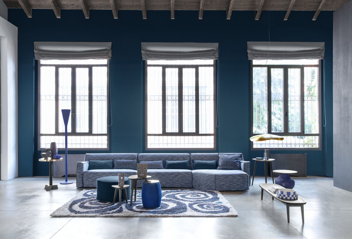 Sala toni del blu