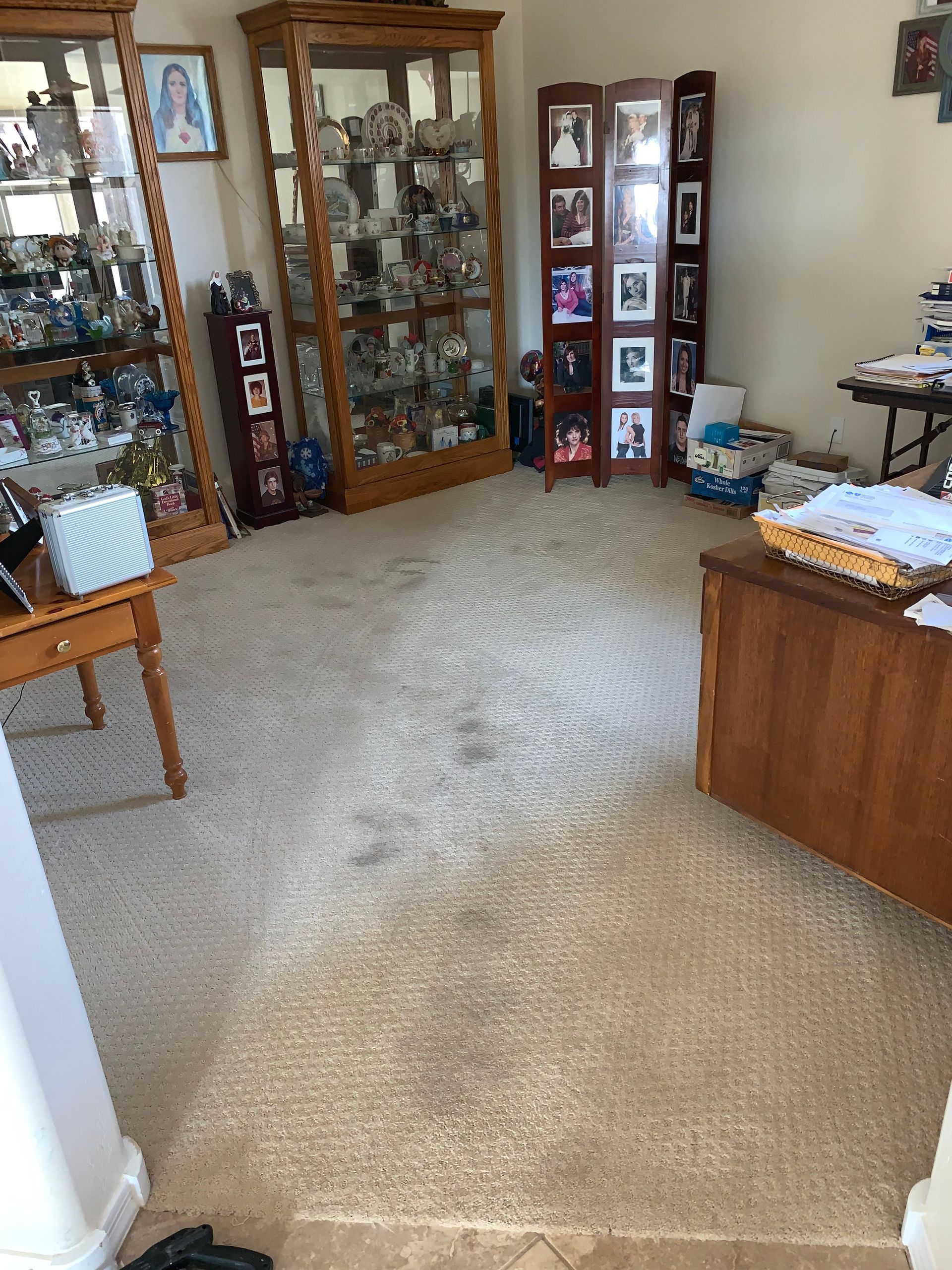 carpet cleaning before
