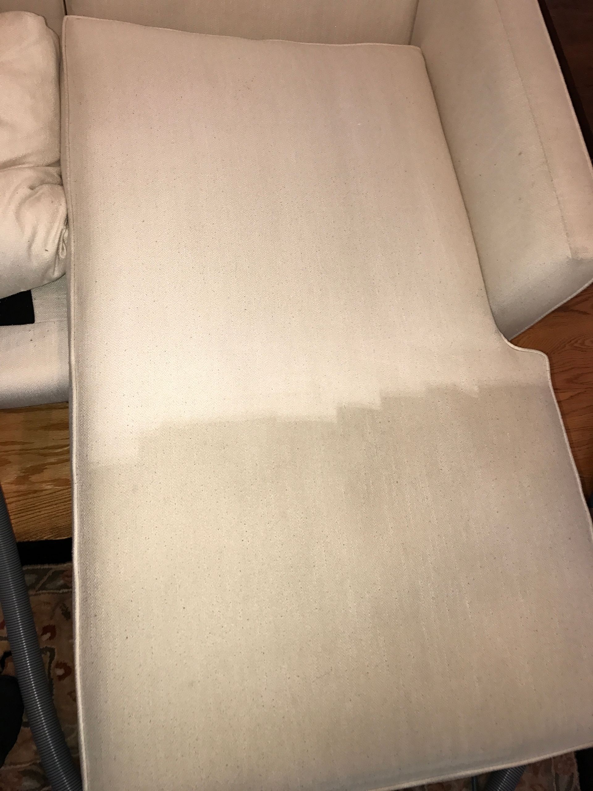 upholstery cleaning before/after