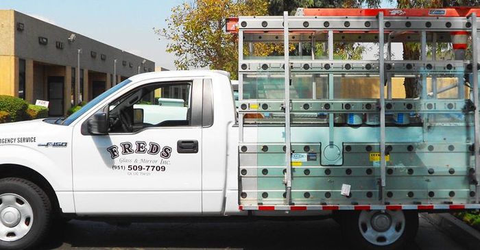 Service Truck — Riverside, CA — Fred's Glass & Mirror, Inc Service Truck — Riverside, CA — Fred's Glass & Mirror, Inc