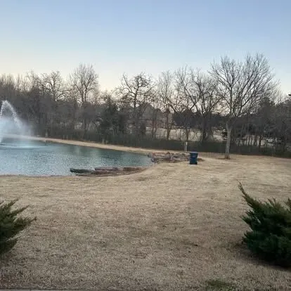 Yard cleared of leaves in Oklahoma City