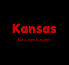 Kansas Limousine Services logo in red text on a black background
