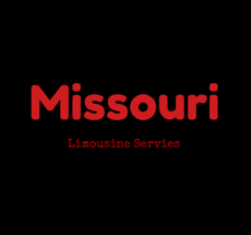 Missouri Limousine Service logo in red text on a black background