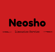 Neosho Limousine Services logo in black on a red background