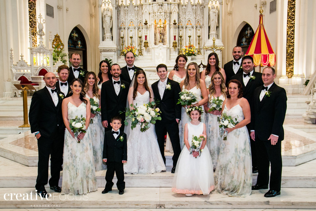 The newly weds with their entourage