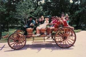 horse-drawn old group photo