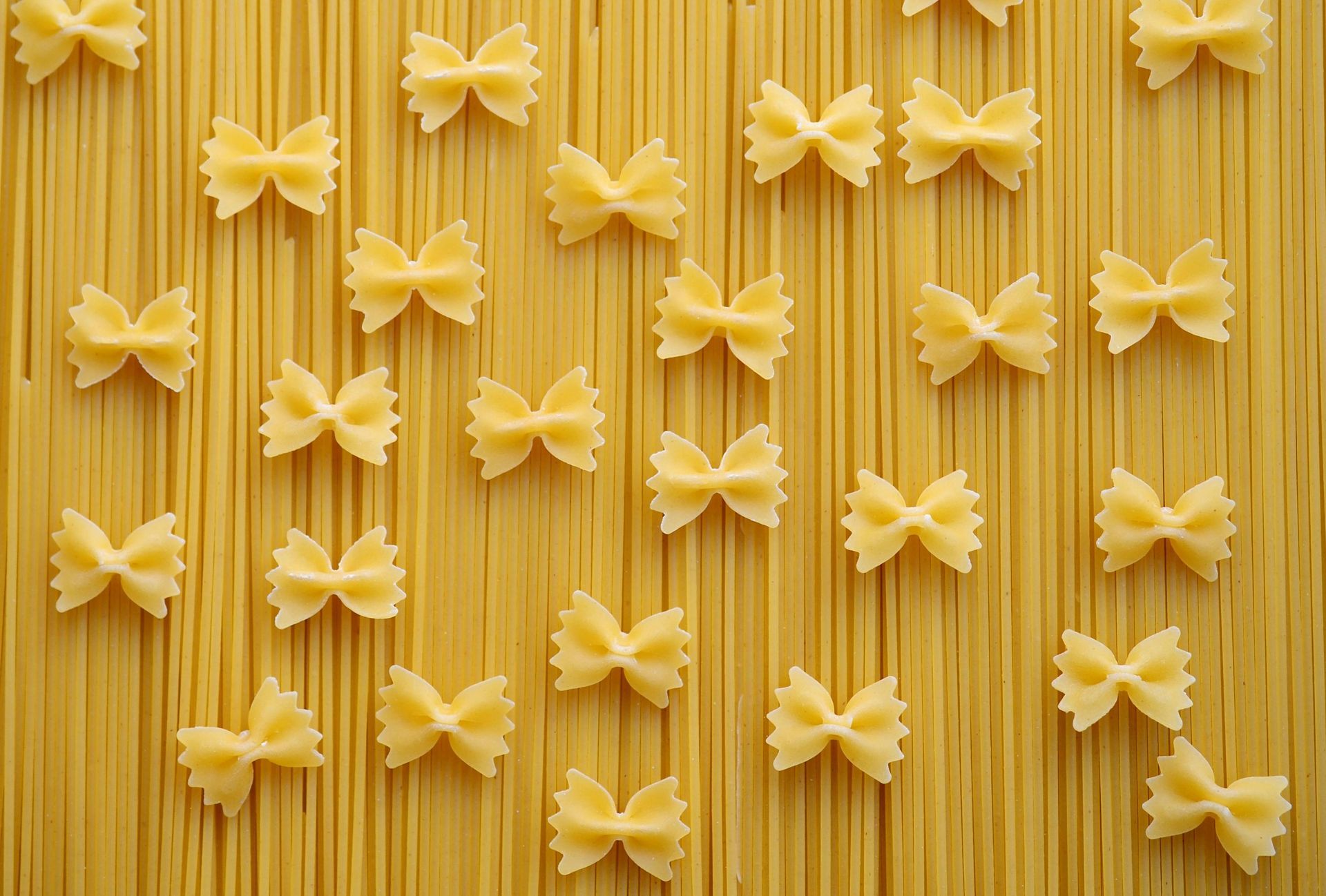 There are many different types of pasta in this picture.