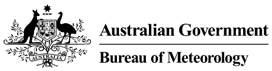 Australian Government Bureau of Meteorology logo with kangaroo and emu.