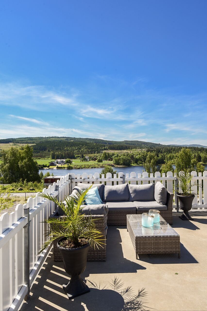 Roof terrace with a view over Kongsvinger