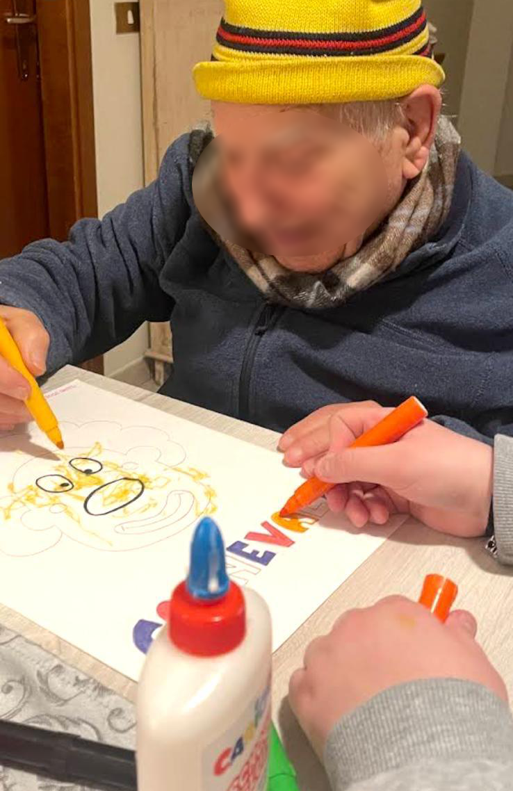 ospite della residenza per anziani Villa Lucia in provincia di Torino