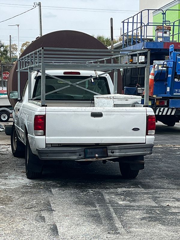 simple steel dual level rack for standard pickup truck
