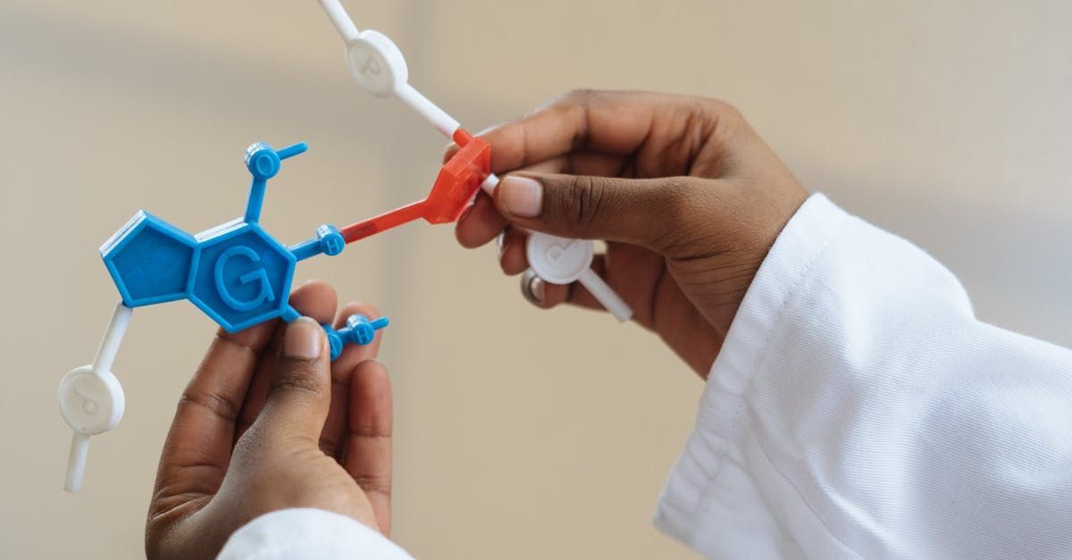 A person is holding a model of a molecule in their hands.