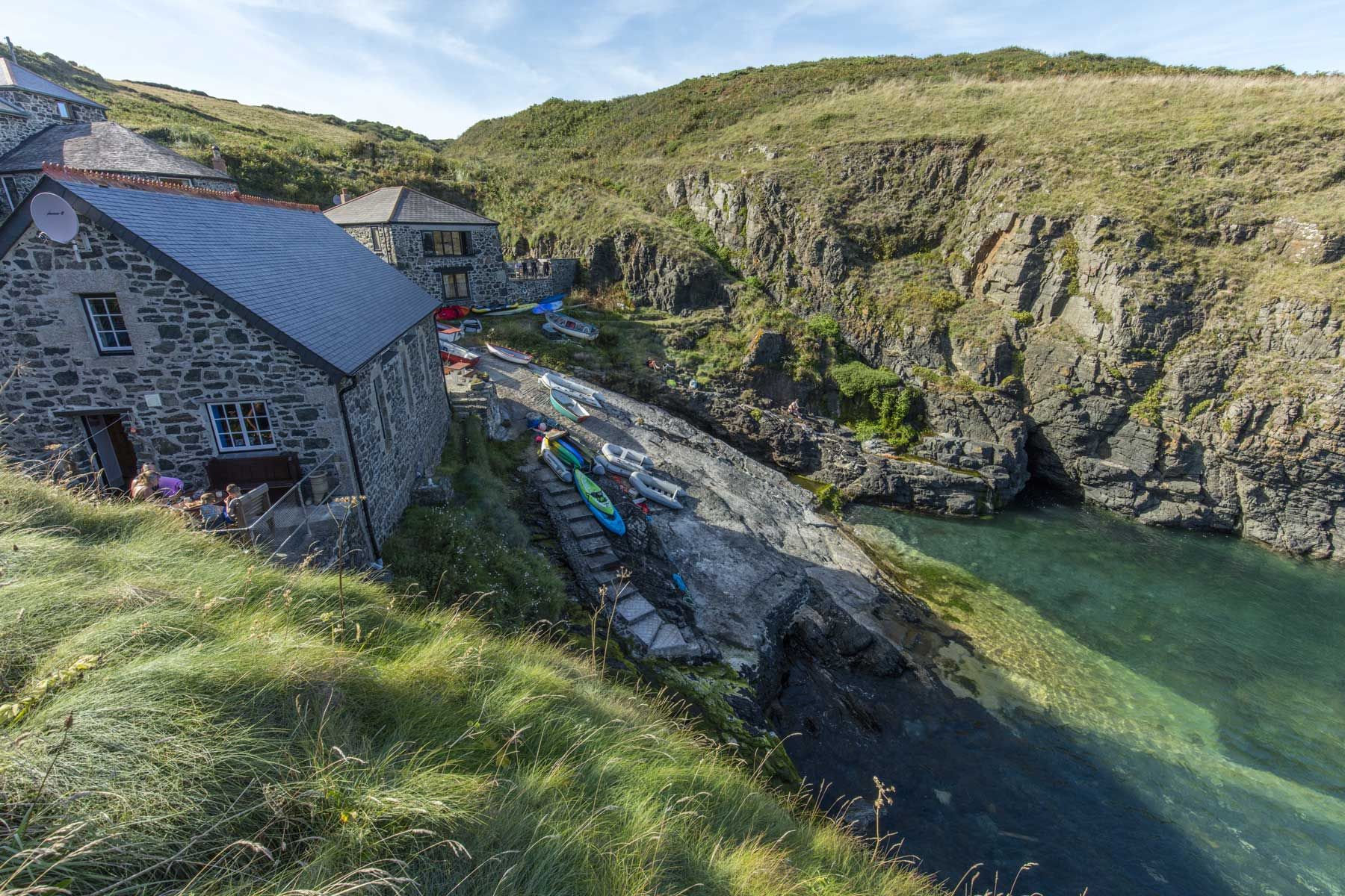 Church Cove on the Lizard Peninsula near Coverack in Cornwall.