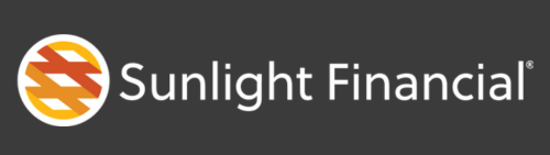 Sunlight Financial logo: Orange and yellow design inside a white circle, with the words