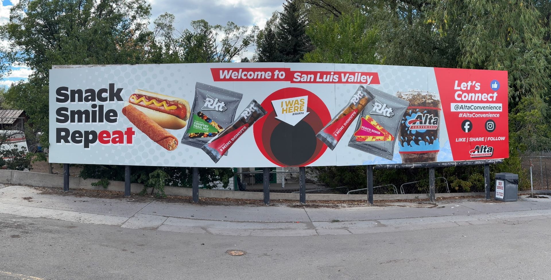 Alta Convenience billboard with new ACM panels and printed vinyl graphics in Colorado's San Luis Val