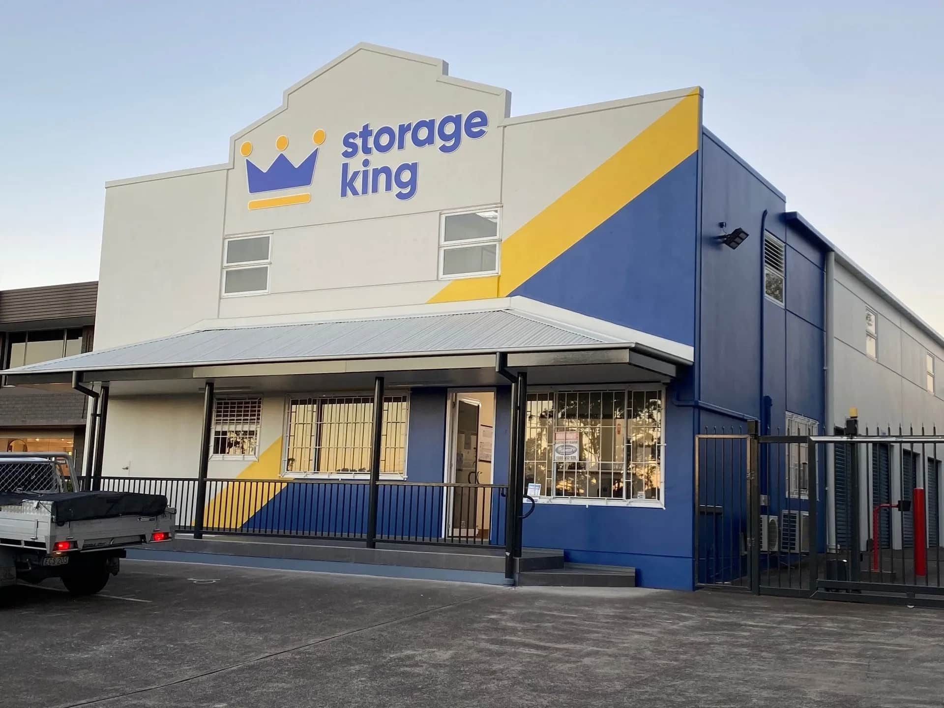 Storage King Building With Blue, Yellow and White Exterior — ATH Projects in Kirrawee, NSW