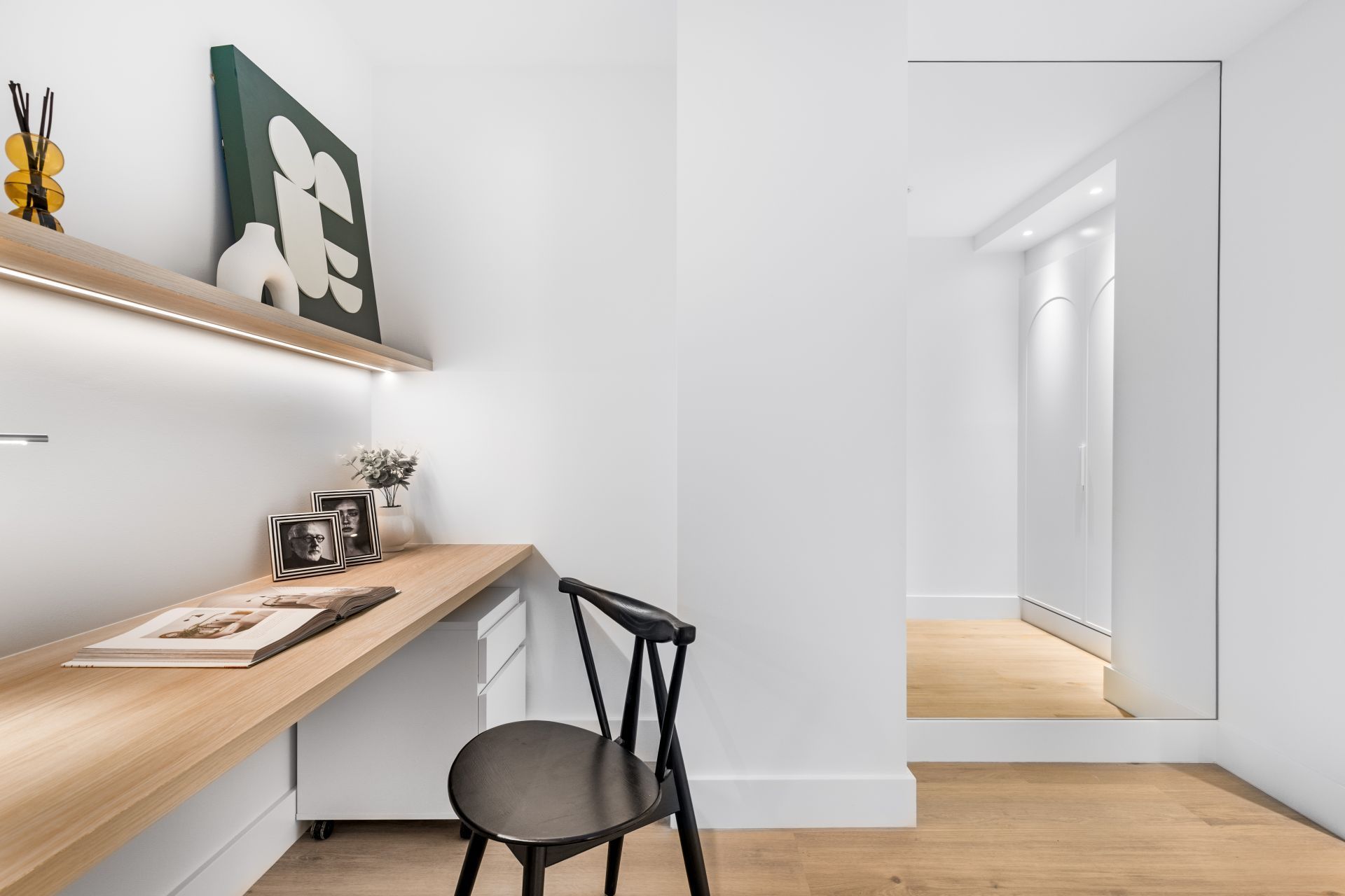 Home Office With a Light Wooden Desk — ATH Projects in Drummoyne, NSW