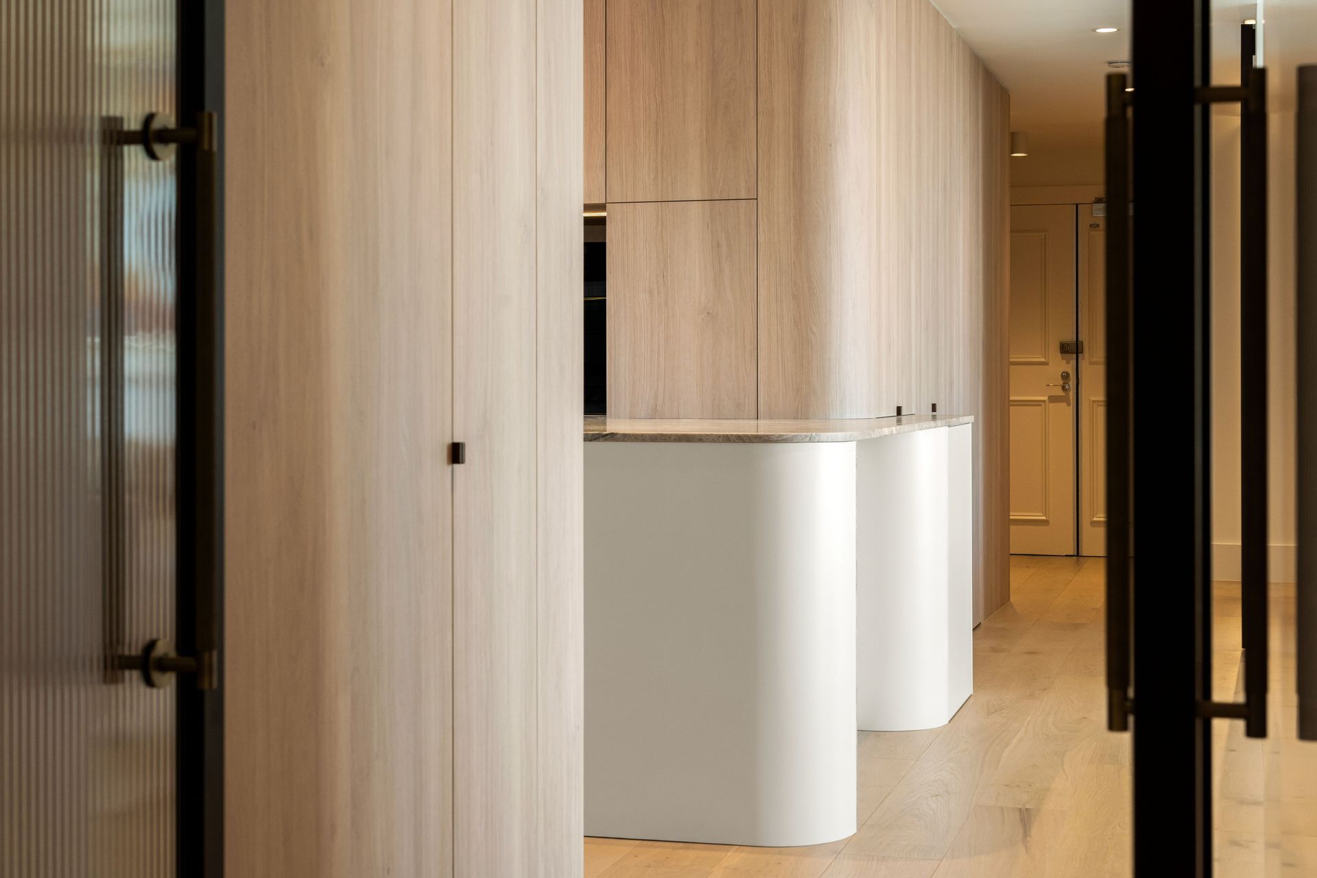 Spacious Office With Large Wooden Table — ATH Projects in Kirrawee, NSW