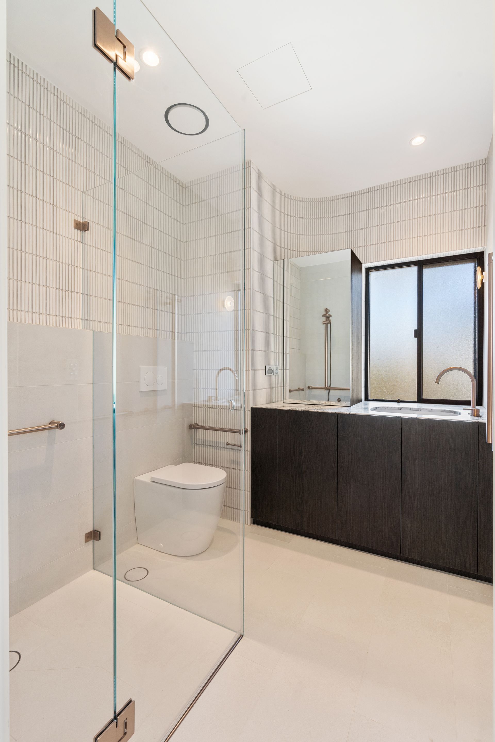 Bathroom With Glass Shower — ATH Projects in Cronulla, NSW