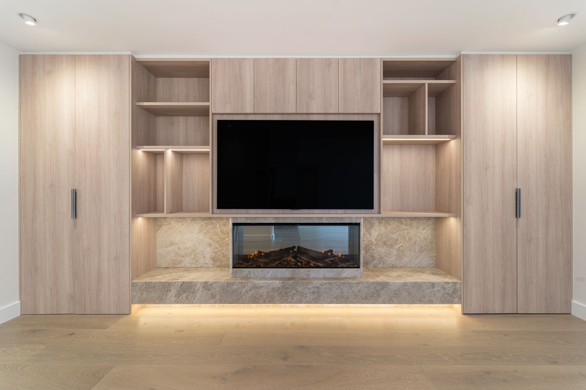 Built-in Wooden Entertainment Center With Tv— ATH Projects in Rozelle, NSW