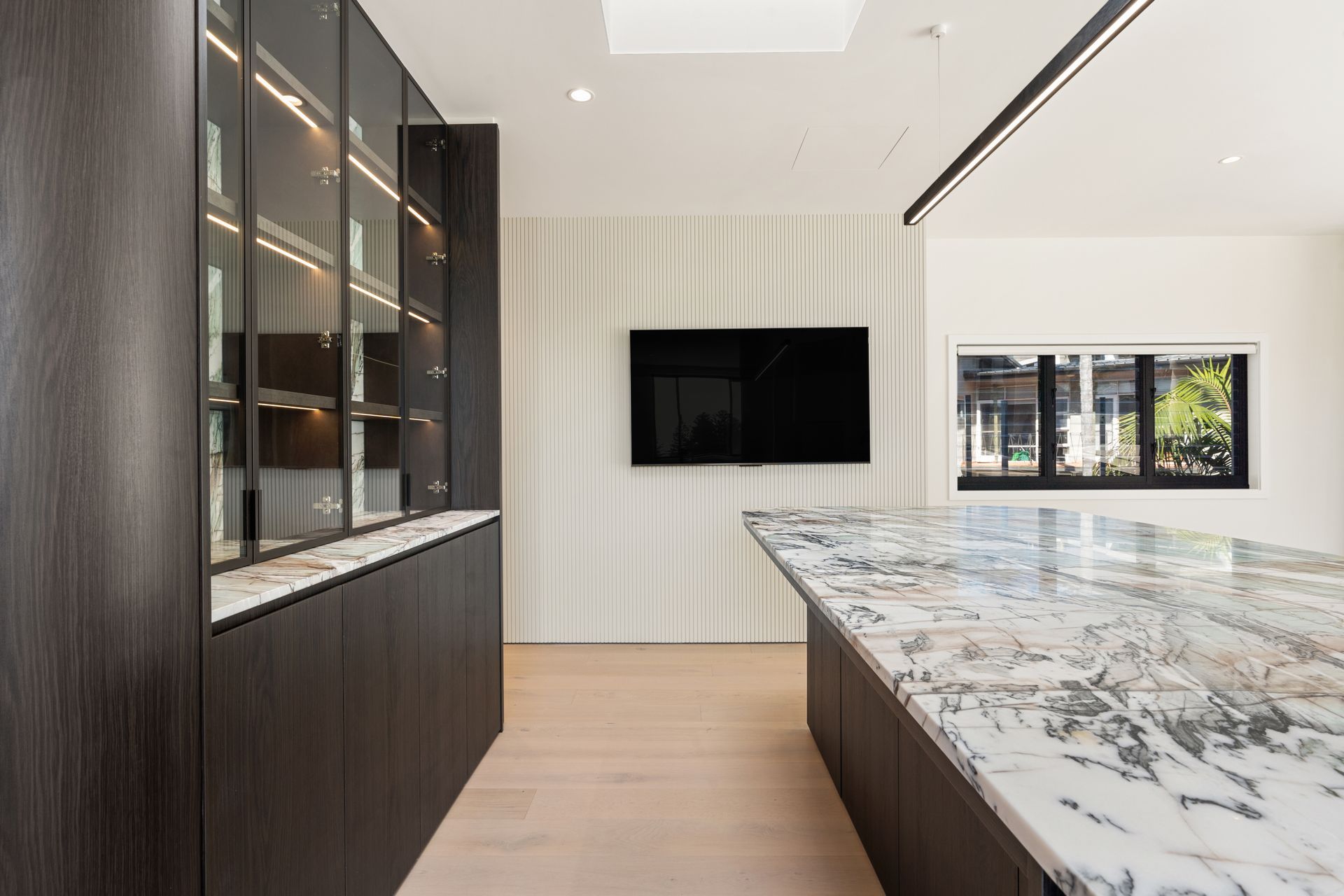 Modern Kitchen With Dark Cabinetry — ATH Projects in Cronulla, NSW