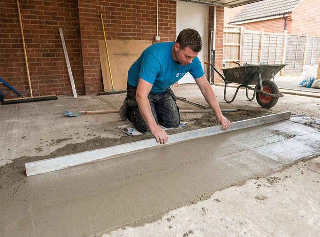Flooring Nottingham hand levelling screed over underfloor heating