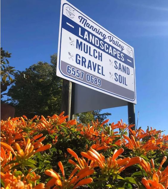 A Sign that Says Manning Valley Landscapes — Manning Valley Landscapes in Coolongolook, NSW