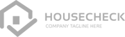 Logo for Housecheck with a house icon and checkmark. Company tagline is 
