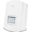 White solar inverter with a display screen.