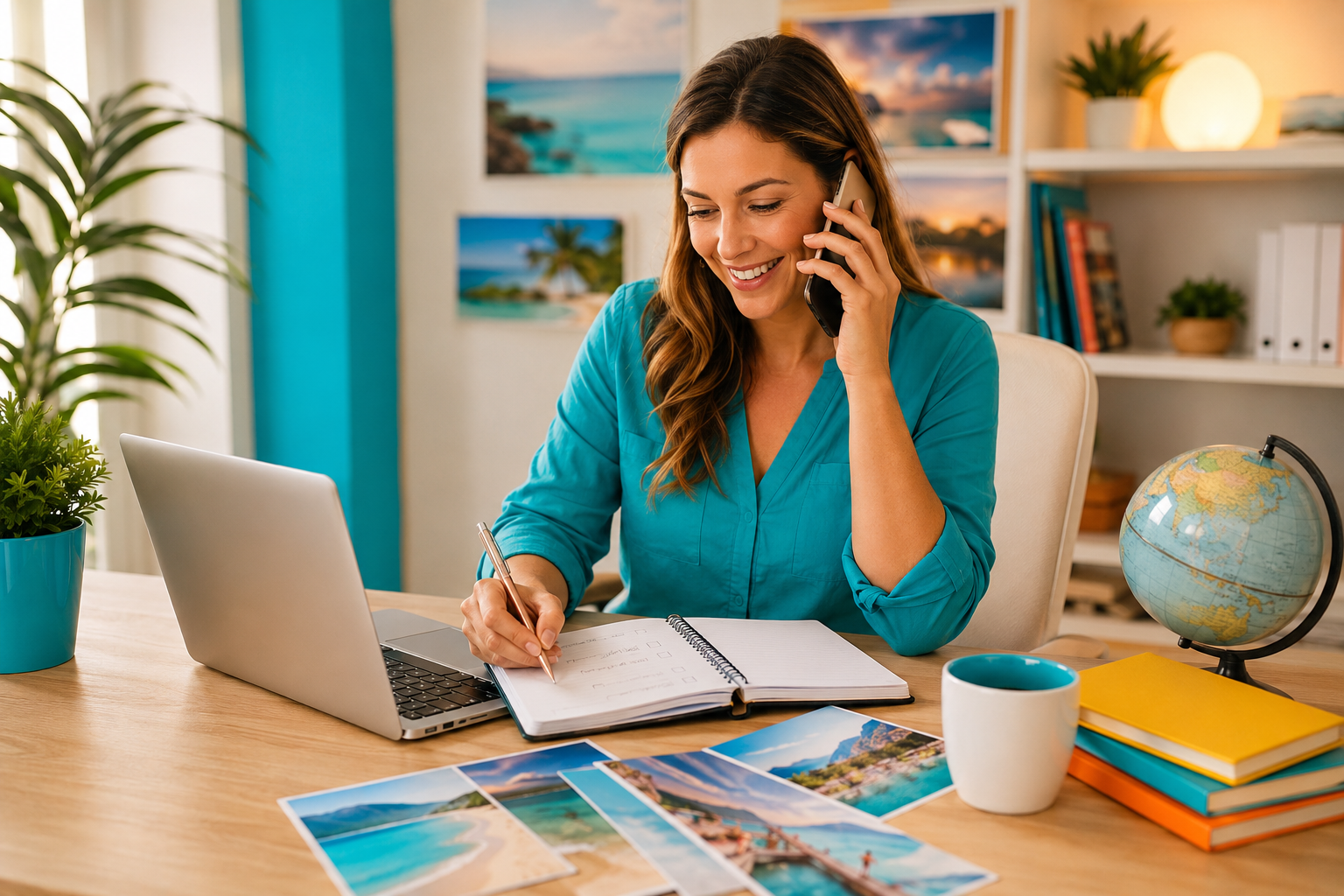 Independent travel consultant answering client questions about weather, visas and travel planning