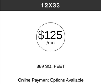 A sign that says $ 125 / mo on it