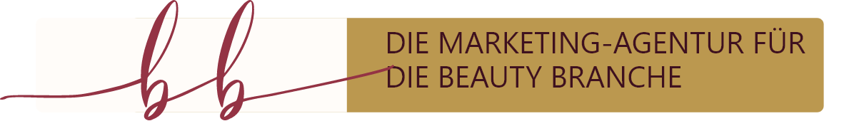 A logo for de marketing agentur fur die beauty branche