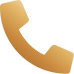 Ein goldenes Telefonsymbol auf weißem Hintergrund.