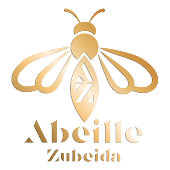 Ein Abeille Zubeida-Logo mit einer Biene darauf