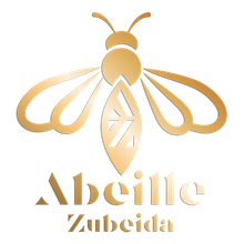 Ein Abeille Zubeida-Logo mit einer Biene darauf