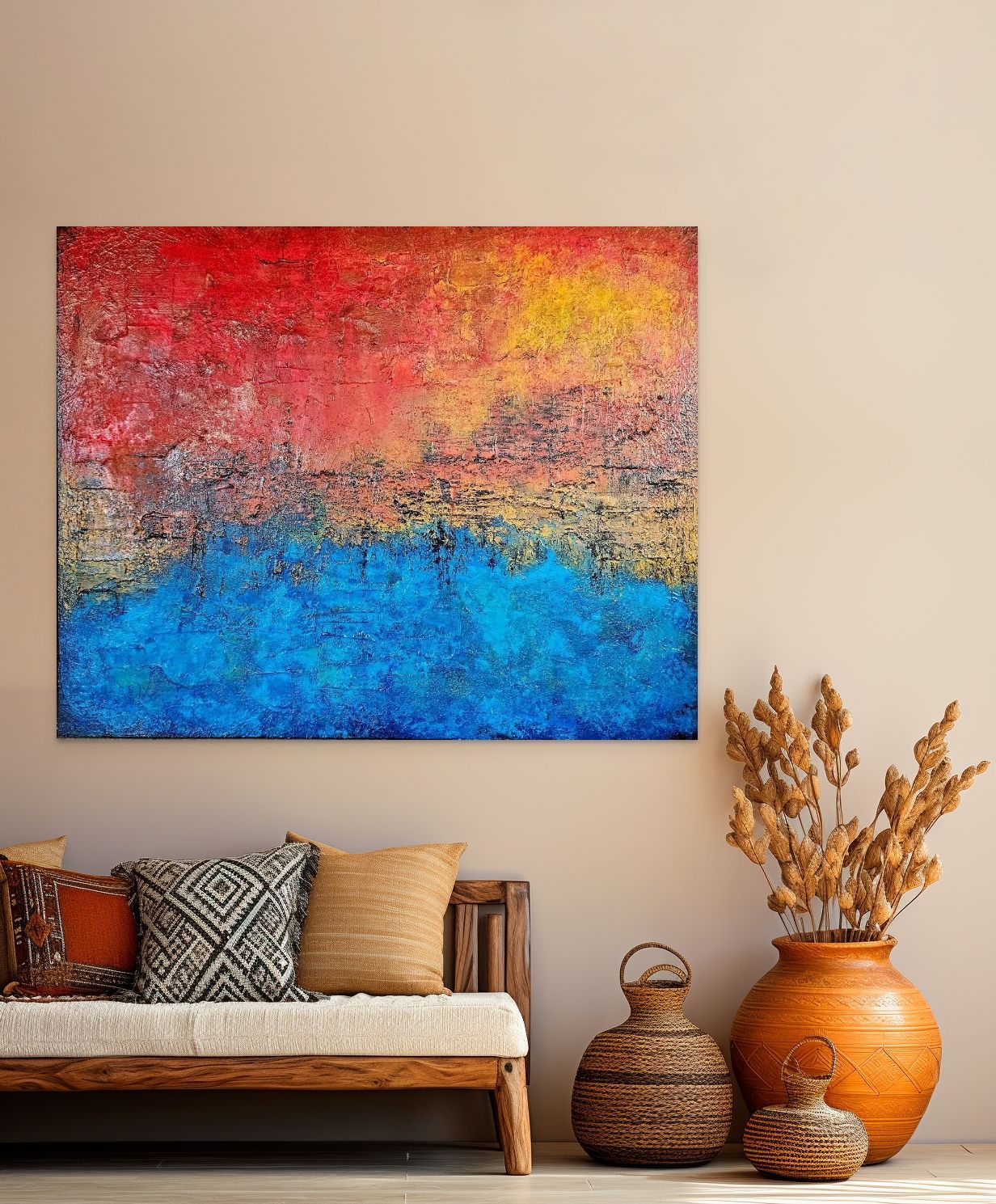 Portofino Sunset Abstract  SOLD
