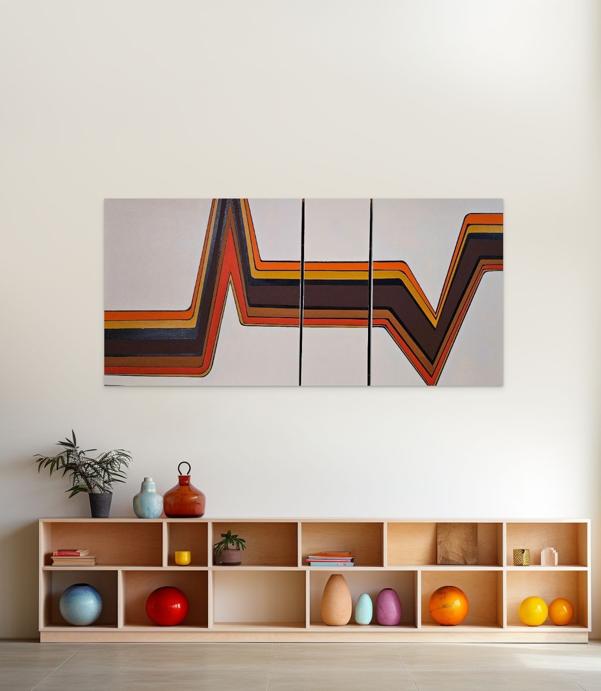 Rhythmic Lines Mid-Century Modern Art  SOLD