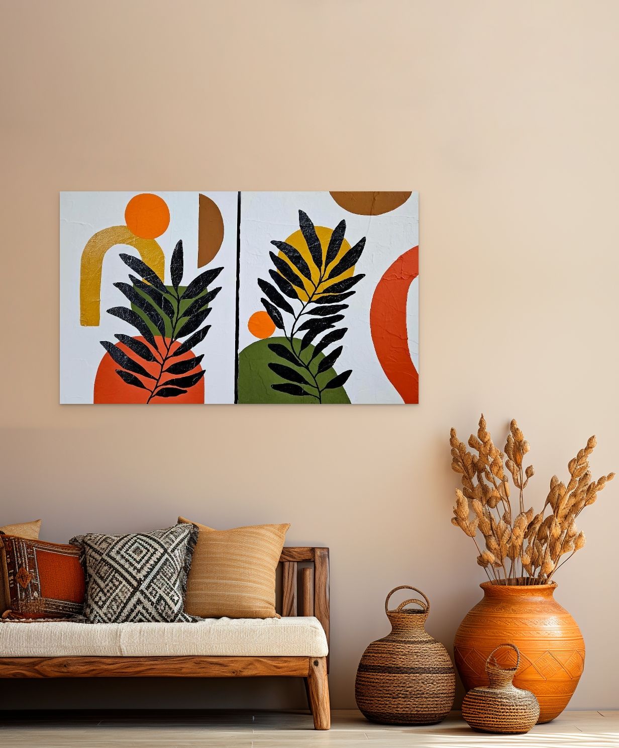 Mid Mod Flora  Retro Abstract SOLD