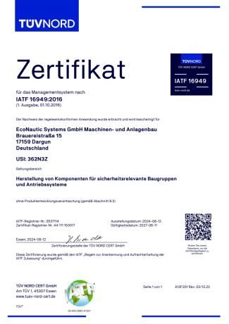Zertifikat in Deutsch