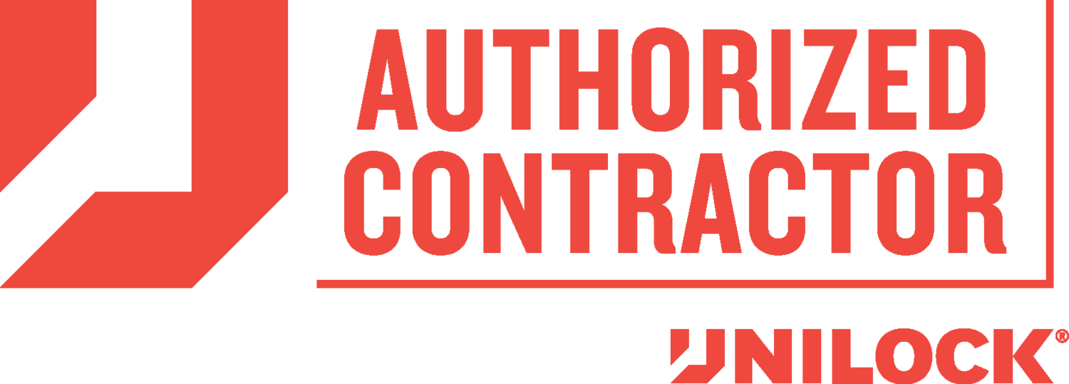 UNILOCK authorized contractor logo in red and white