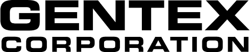 Logo for Gentex Corporation in black text. The word 