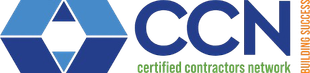 CCN logo with blue geometric shape and text
