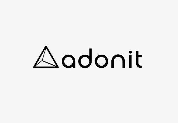 A black logo consisting of a triangular geometric icon next to the word 