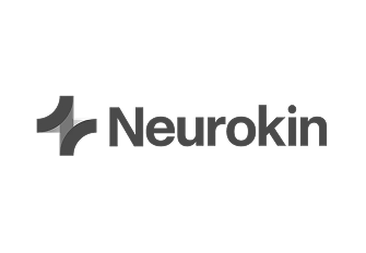 The Neurokin brand logo, featuring a dark gray abstract symbol next to the word 