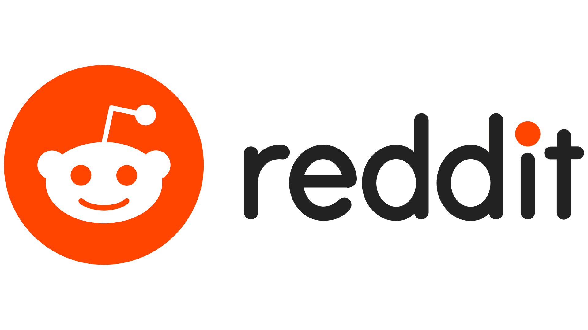 The Reddit logo featuring a white alien mascot inside an orange circle next to the lowercase word