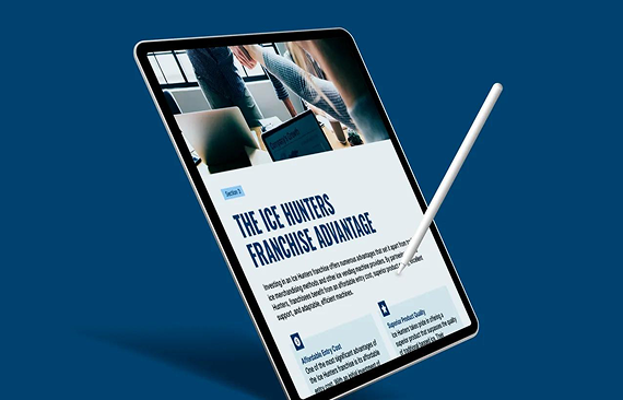 A tablet with a stylus, displaying a webpage about